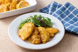 鶏むね肉のチーズピカタ 鶏むね肉のチーズピカタ