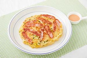 せん切りじゃがいもとウインナーソーセージのエコのみ焼 せん切りじゃがいもとウインナーソーセージのエコのみ焼