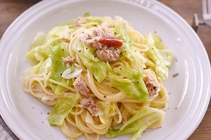 ツナとキャベツのパスタ