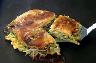 もやしのシャキシャキお好み焼き