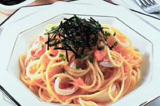 いかとたらこのスパゲティ