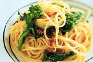 菜の花とアンチョビのスパゲティ