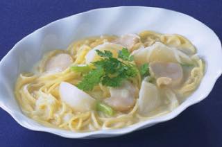 ほたてとかぶのクリームパスタ