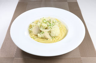 ほたてとカリフラワーのクリームスパゲティ