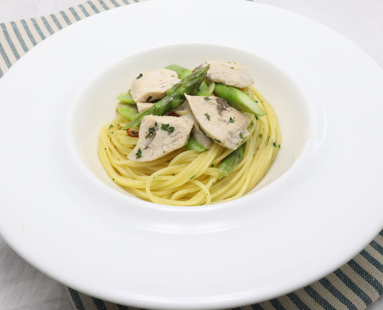 かじきまぐろとアスパラガスのスパゲティ | レシピ | 日清製粉