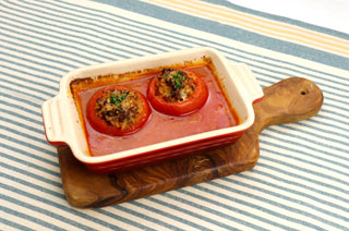 トマトの挽き肉詰め煮