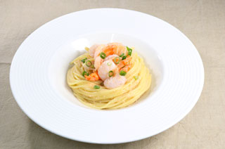 えびと明太子のスパゲティ