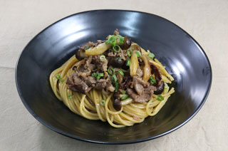 しめじと牛肉の和風スパゲティ