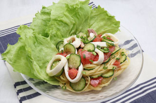 明太子といかのスパゲティサラダ