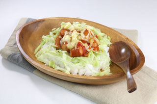 ソーセージ入りナポリタン丼