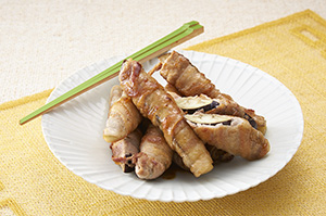 肉巻きなすの甘辛だれ