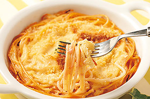 冷凍パスタアレンジ！たらスパグラタン