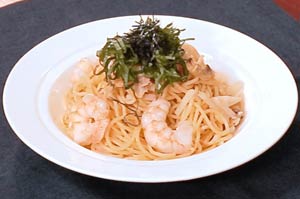 一緒にゆでて簡単！シーフードとたらこのスパゲティ