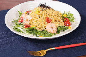 野菜たっぷり！サラダたらこスパゲティ