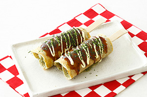 お好み焼きでくるくる恵方焼き