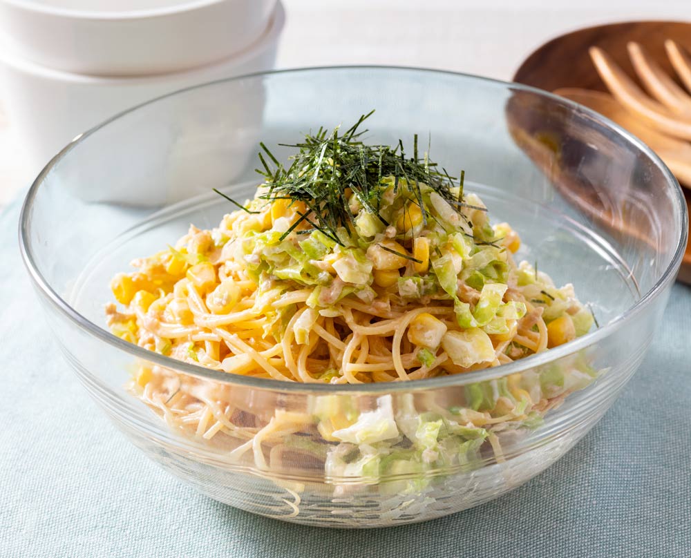 キャベツとツナの明太マヨスパゲティサラダ | レシピ | 日清製粉ウェルナ