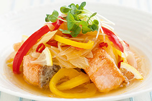 たっぷり野菜と鮭の南蛮漬け