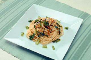 野沢菜のお茶漬けスパゲティ